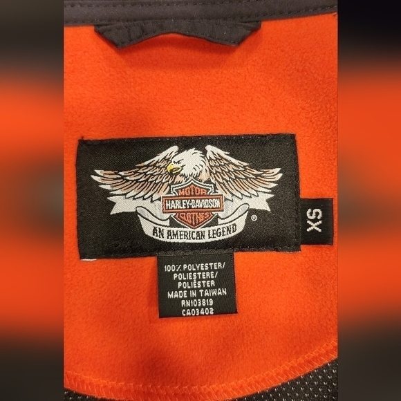 Harley Davidson windstopper women's fleece full zip jacket with pockets  SZ XS - Picture 4 of 8
